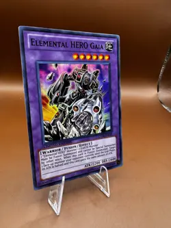 Yugioh Elemental HERO Gaia Super Rare CT08-EN011 Vintage LP - Image 3