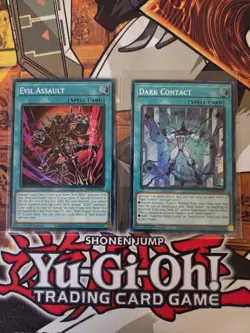 YUGIOH EVIL ASSAULT + DARK CONTACT SUDA SUPER 1ST ED NM - Image 1