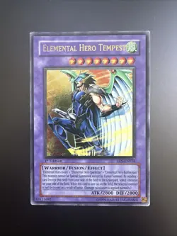 Yugioh Elemental Hero Tempest EEN-EN034 Ultimate Rare 1st Ed LP Euro Print - Image 1