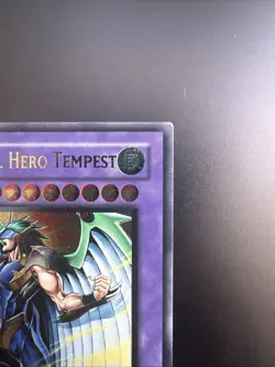 Yugioh Elemental Hero Tempest EEN-EN034 Ultimate Rare 1st Ed LP Euro Print - Image 3