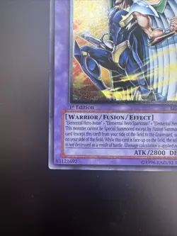 Yugioh Elemental Hero Tempest EEN-EN034 Ultimate Rare 1st Ed LP Euro Print - Image 4
