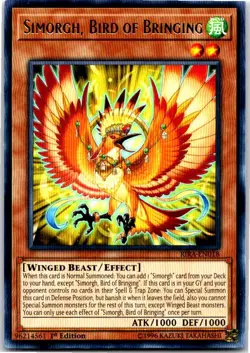 SIMORGH, BIRD OF BRINGING RIRA-EN018 R YU-GI-OH MP - Image 1