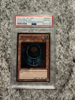 Konami Yu-Gi-Oh! TCG Morphing Jar GLD4-EN007 Gold Rare Foil LE PSA 10 2011 - Image 1