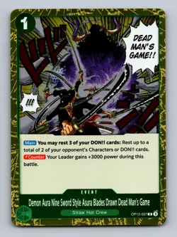 Demon Aura Nine Sword Style Asura Blades OP12-037 LotM One Piece Foil NM - Image 1