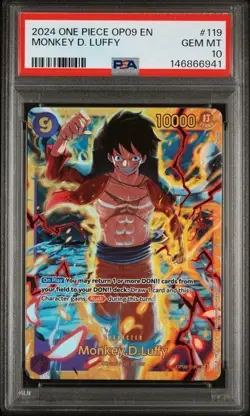 2024 One Piece Op09-Emperors in the New World Monkey D. Luffy #119 PSA 10 - Image 1