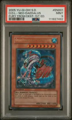 2005 YU-GI-OH! 1ST EDITION #EN001 OCEAN DRAGON LORD - NEO-DAEDALUS PSA 9 - Image 1
