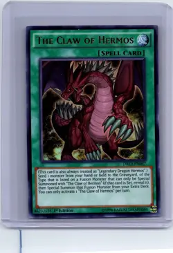 The Claw of Hermos DRL3-EN067 DragonsofLegend: Unleashed Yu-Gi-Oh 1st Edition LP - Image 1
