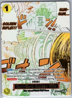 Gum-Gum Golden Rifle (Alternate Art) OP15-116 Kami's Island - One Piece - NM - Image 1