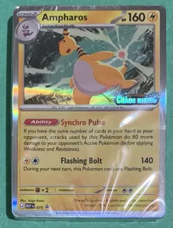 Pokemon Chaos Rising Ampharos #075 Build & Battle SEALED TCG Prerelease Deck - Image 1