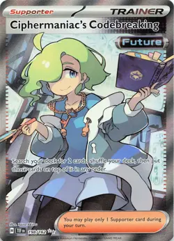 POKEMON Ciphermaniac's Codebreaking #198/162 Holo SV05: Temporal Forces NM - Image 1