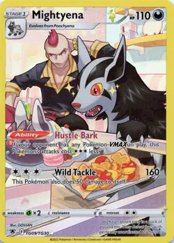 POKEMON Mightyena #TG09/TG30 Holo SWSH10: Astral Radiance Trainer Gallery NM - Image 1
