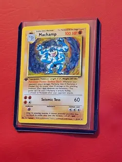 1st Edition Machamp 8/102 Base Set Holo Rare Vintage 1999 Pokemon Card - Image 2