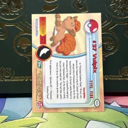 Vulpix #37 — 1999 Topps Pokemon Series 1 Green Logo Non-Holo NM - Image 2