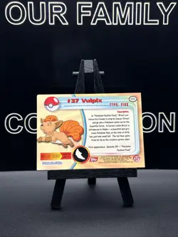 Vulpix #37 1998 Topps Pokemon TV Animation Edition Red Logo Pokemon Card - Image 4