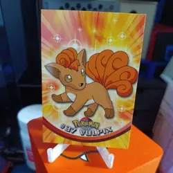 #37 Vulpix - Pokemon Topps Card - Blue Logo - Image 1
