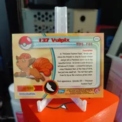 #37 Vulpix - Pokemon Topps Card - Blue Logo - Image 2