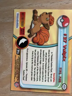 Vulpix #37 1999 Topps - Pokemon Black Logo - Image 3