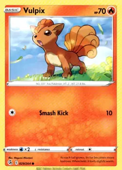 Vulpix 029/264 Common Fusion Strike Pokemon Lightly Played - Image 1