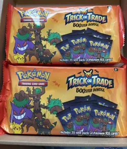 Pokemon TCG 2024 Trick or Trade BOOster Bundle Halloween 35 Mini Packs SEALED X2 - Image 1