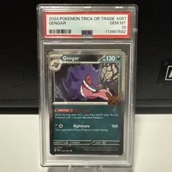 2024 POKEMON TCG TRICK OR TRADE #057 GENGAR PSA 10 Mint Graded Card Stamped🔥🔥 - Image 1