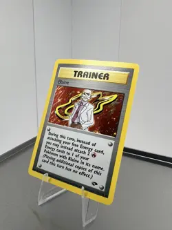 Blaine 17/132 (Unlimited Holo) (NM) SWIRL 🌀Gym Challenge G2 Pokemon - Image 3