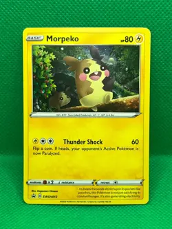 Pokemon Tcg Morpeko SWSH012 Cosmos Black Star Promo Holo - Image 1