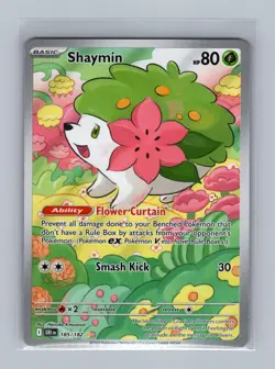 Shaymin 185/182 Illustration Rare Destined Rivals Pokemon Holo Near Mint - Image 1