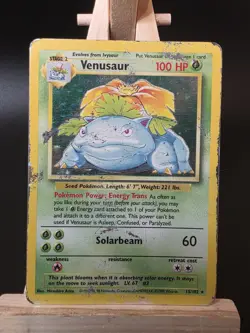 Pokemon TCG Venusaur Base Set Holo Unlimited Rare Card 15/102 HP - Image 1