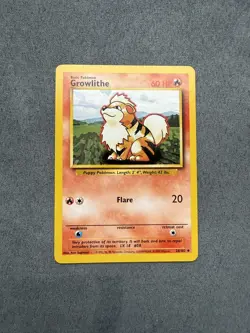 Pokemon TCG Growlithe Base Set 28/102 Regular (LP) - Image 1