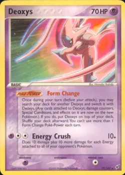 Deoxys (Attack Forme) Rare Deoxys 17/107 NM Pokemon Card TCG - Image 1
