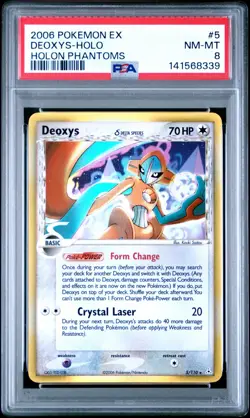 2006 Pokemon EX Holon Phantoms Deoxys Delta Species #5/110 PSA 8 - Image 1