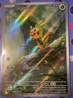 Pokemon Chespin 087/086 Illustration Rare Chaos Rising English. NM - Image 1