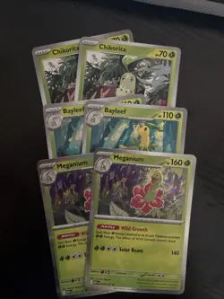 2x2x2 Chikorita Bayleef Meganium Pokemon TCG Playset Mega Evolution - Image 1