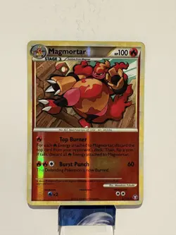 2010 Pokemon HeartGold & SoulSilver Triumphant Magmortar Reverse Holo #27/102 - Image 1