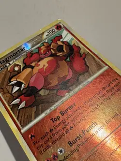 2010 Pokemon HeartGold & SoulSilver Triumphant Magmortar Reverse Holo #27/102 - Image 4