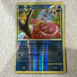 Pokemon Slowpoke 2010 66/90 Undaunted Reverse Holo LP - Image 1
