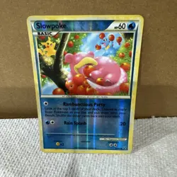 Pokemon Slowpoke 2010 66/90 Undaunted Reverse Holo LP - Image 2