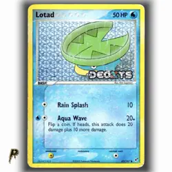 Pokemon EX Deoxys Stamped Lotad 63/107 Reverse Holo Common Card HP - Image 1