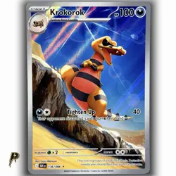 Pokemon Black Bolt Krokorok 136/086 Illustration Rare Holo Card NM - Image 1