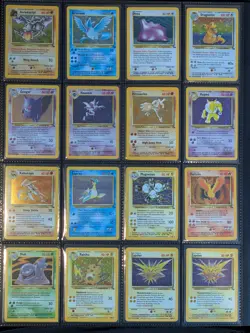 Pokemon FOSSIL HOLO RARE FULL SET of 15 + Bonus Zapdos Cosmos Vintage WotC Cards - Image 1