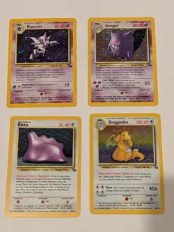 Pokemon FOSSIL HOLO RARE FULL SET of 15 + Bonus Zapdos Cosmos Vintage WotC Cards - Image 4