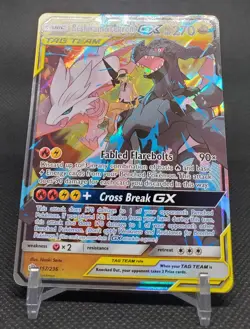 Reshiram & Zekrom GX 157/236 Sm-Cosmic Eclipse Pokemon Holo - Image 4