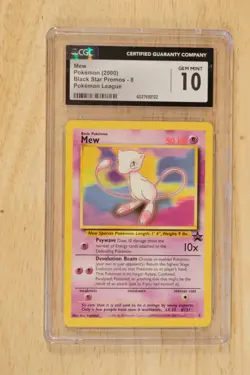Mew Pokemon Card 2000 Black Star Promo 8 CGC Gem Mint 10 - Image 1