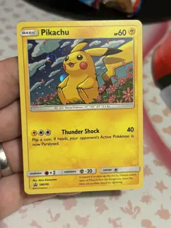 Pokemon Card Pikachu SM206 Sun & Moon Black Star Promo SWIRL Near Mint - Image 1