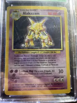 Pokemon TCG Alakazam Base Set Holo Card Unlimited 1/102 CGC grade 5 - Image 2