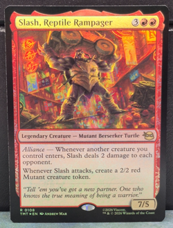Slash Reptile Rampager 108 FOIL TMNT Teenage Mutant Ninja Turtles Card NM MTG - Image 1