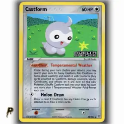 Pokemom EX Delta Species Stamped Castform 34/113 Reverse Holo Rare Card LP - Image 1