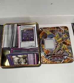 Konami Yu-Gi-Oh TCG Mixed 300+ Card Lot Dragon Tin 1st Ed English Cards + 5D TIN - Image 1