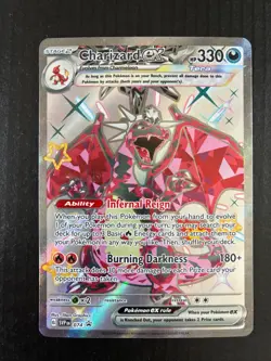 Pokemon TCG Charizard EX Scarlet & Violet Black Star Promo Card 074 NM Condition - Image 1