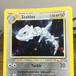 Steelix German 15/111 Neo Genesis Stahlos Holo Pokemon Card HP - Image 2